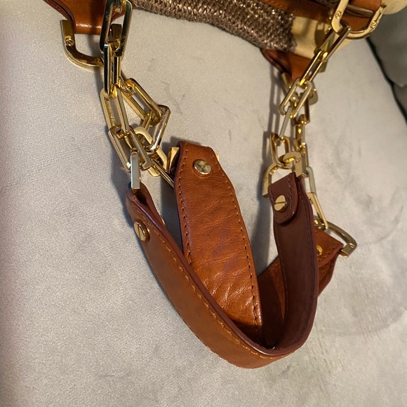 Canvas & Leather Chain Bag - Picture 6 of 8